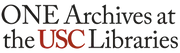 Logo of ONE  Archives at the USC Libraries