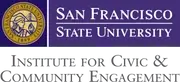 Logo of San Francisco State University, Institute for Civic & Community Engagement