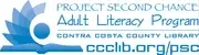 Logo of Project Second Chance - Contra Costa County Library's Adult Literacy Program