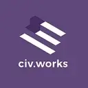 Logo of Civ.works: the democracy machine for us