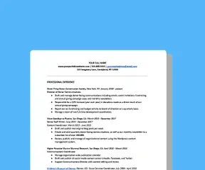 A sample resume.