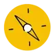 illustration of a yellow compass