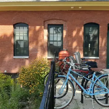 Bike rack at the Coach House