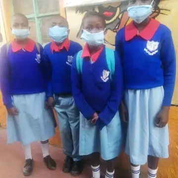 School kids who had just arrived from school at smile community centre