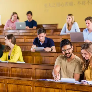 Albert Einstein once taught in this classroom. Leiden University has been home to many notable scientists, researchers and personalities over the years - including an American president, John Quincy Adams.