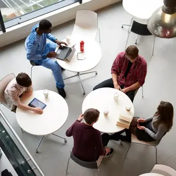 Students studying