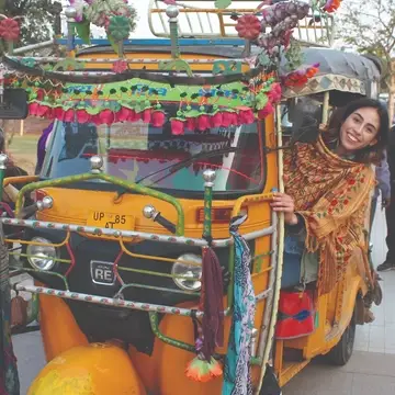 Student riding a chaktah
