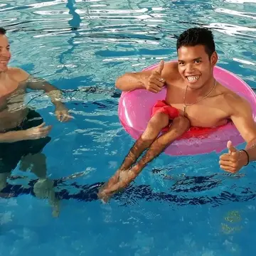 Swimming with our students