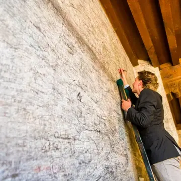 The Zweetkamer, or Sweat Room is a special place where graduating master and PhD students are able to leave their legacy by signing the wall. Centuries of signatures line the walls.