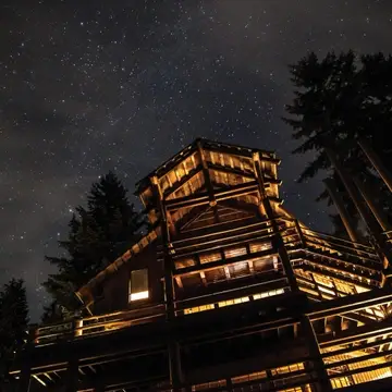 Lodge against the stars