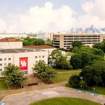 UH campus with skyline in background