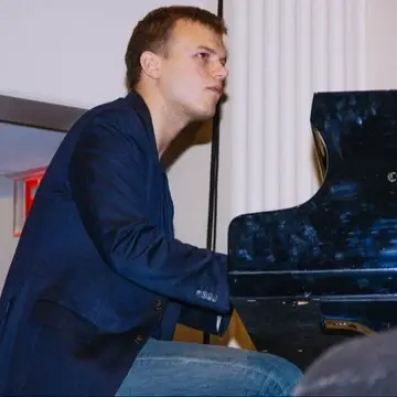 Tim Brey on piano