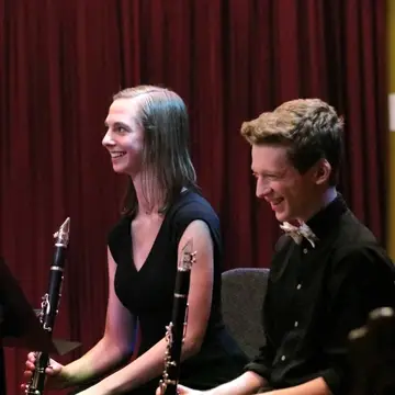 Smiling clarinetists