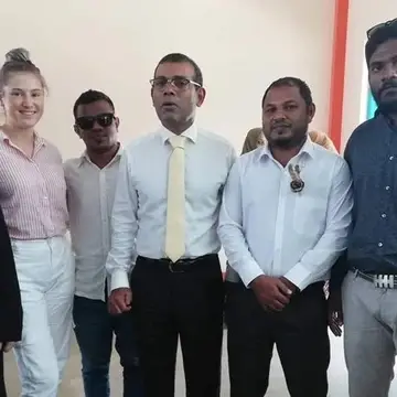Meeting with President Nasheed on sidelineDhekunu Mahaasintha organized by     southern atolls, hosted by North Huvadhoo Atoll Council on 31 October 2019, in GA. Vilingili