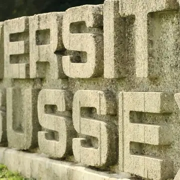 The University of Sussex sign