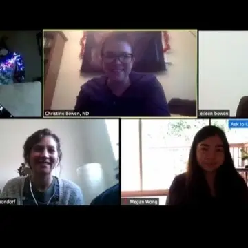 Our weekly staff meetings (virtually) with Inside Health Institute Staff