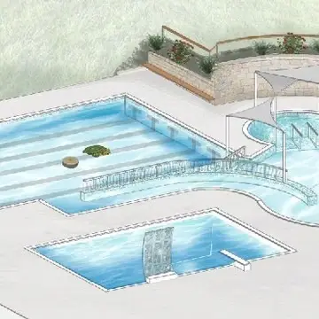 New heated swimming pool