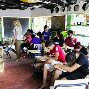Class at Casa de los Ninos - Las Terrenas