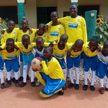 Children of a football school in Ghana