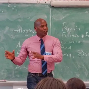PFLAG NYC community speaker in school