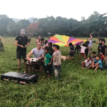 Movie night for the local children