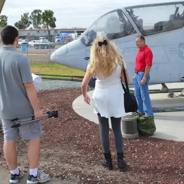 Volunteers give guided tours of the aircraft.