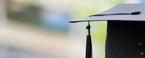 A closeup of a graduation cap.