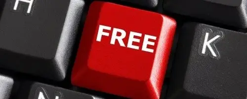 A keyboard with one red key saying 'Free'.