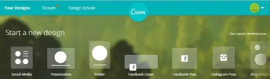 A picture of the canva.com website.