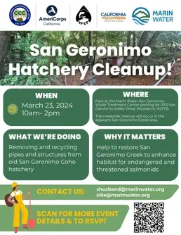San Geronimo Hatchery Cleanup