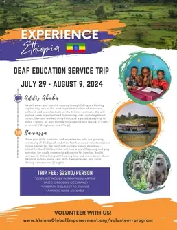 Volunteer in Ethiopia this summer 2024 (July 29th - August 9th, 2024) & support Deaf children and their families!