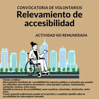 Voluntario para relevamientos de accesibilidad