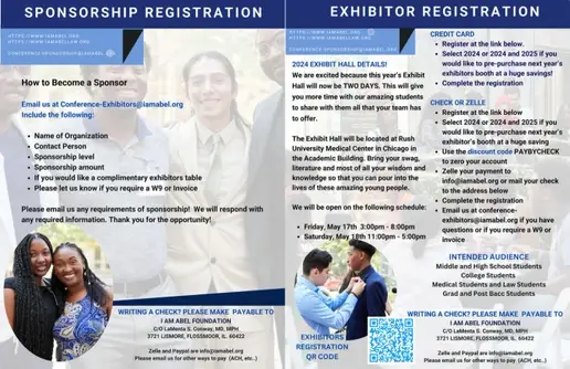 CALL FOR EXHIBITORS | EXHIBITOR HALL (2-DAYS): I Am Abel Chicago Health & Medical Career  CityWide Student Conference