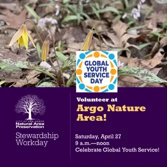 Stewardship Workday at Argo Nature Area/Global Youth Service Days
