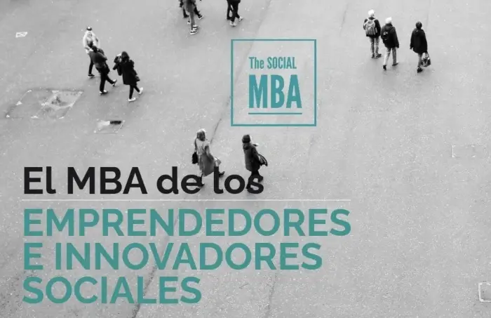 Afiche del MBA de emprendedores e innovadores sociales.