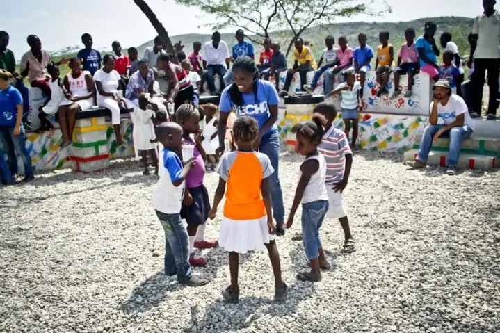 Voluntaria de TECHO en Haití