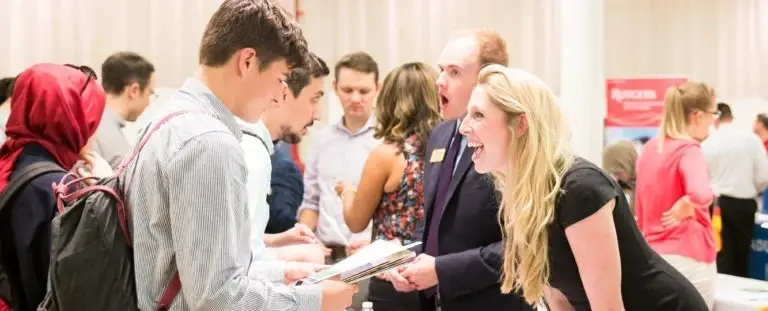 Attendees of a job fair.