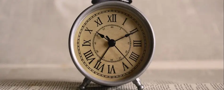 A close up of a clock.