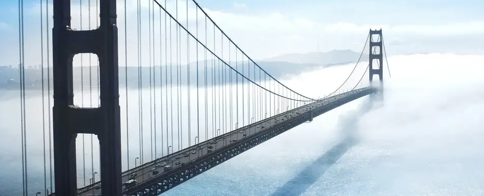 The Golden Gate Bridge in San Francisco.