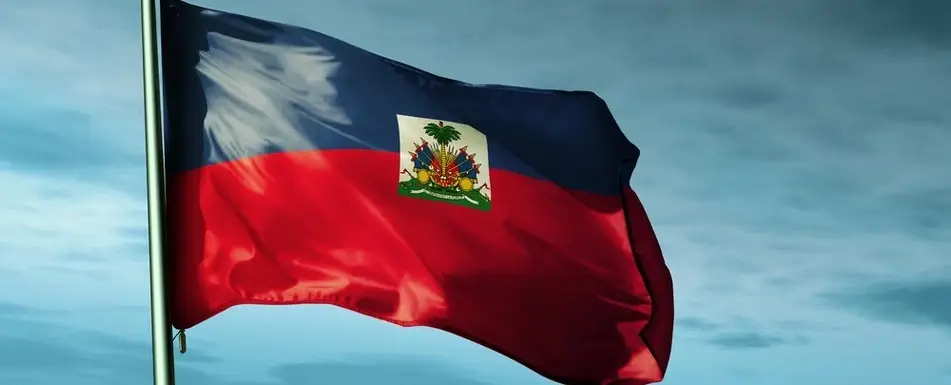 The flag of Haiti.