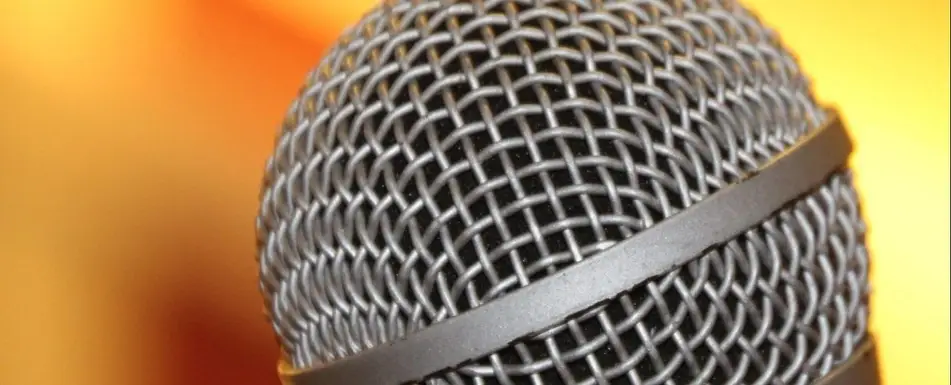 A closeup of a microphone.