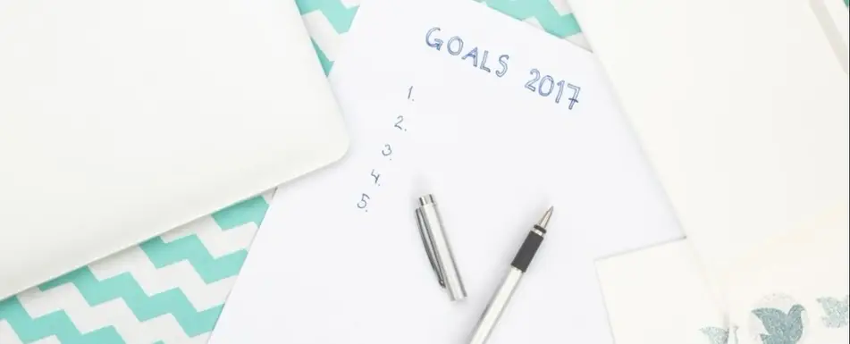 A blank list of goals.