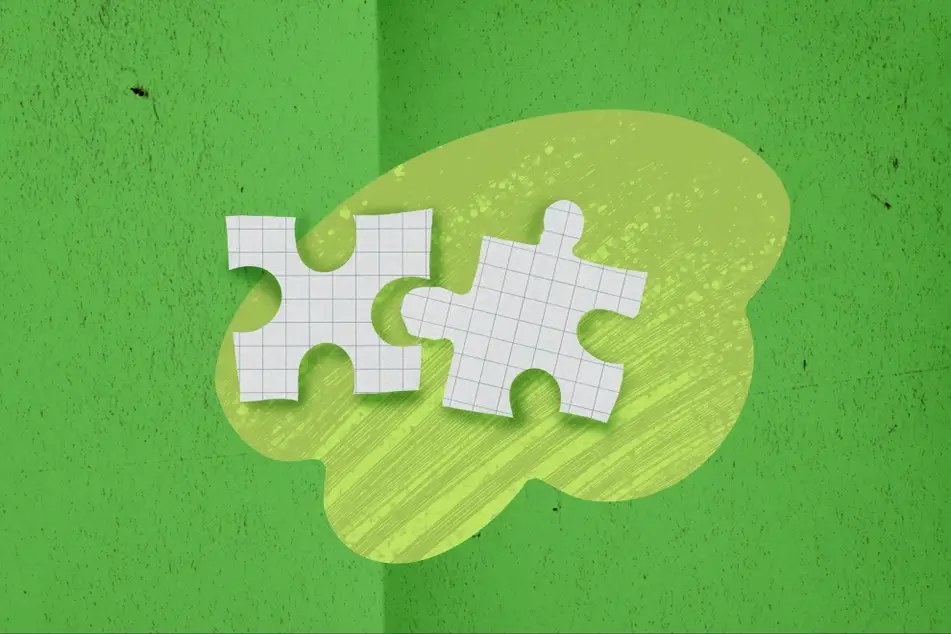 An illustration of two puzzle pieces.
