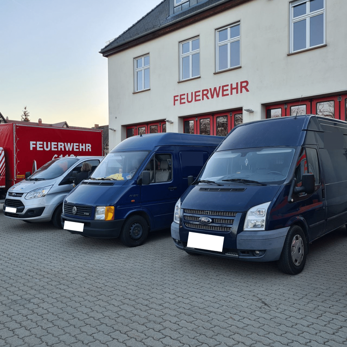 Vans getting ready to leave Brandenburg