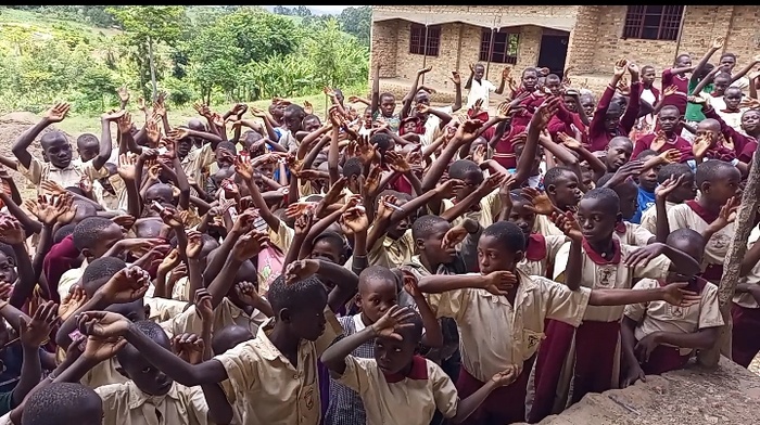 Because of your support, all these 380 children are at school at San Martino Primary School