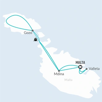 tourhub | Bamba Travel | Malta Experience 7D/6N | Tour Map