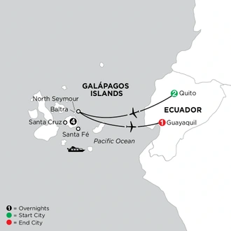 tourhub | Globus | Independent Galapagos at the Finch Bay Resort | Tour Map