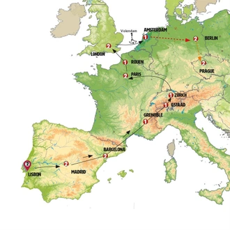 tourhub | Europamundo | European Colours | Tour Map