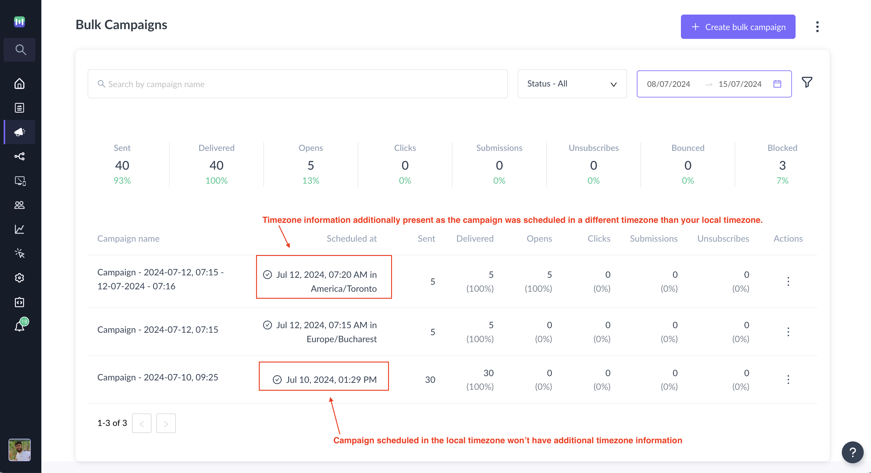 Understanding timezone for your campaigns