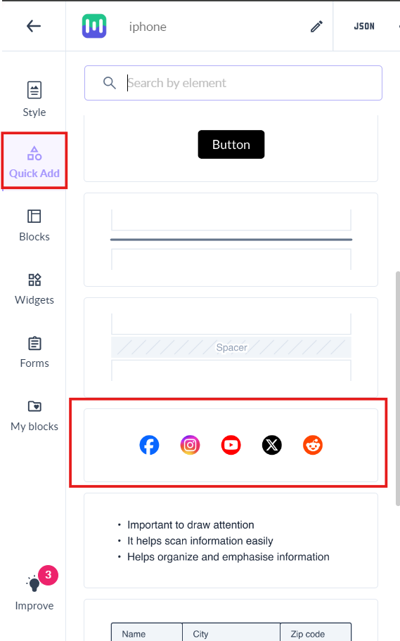 Adding Social Media Sharing Widgets in Email 